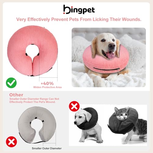 Inflatable Dog Cone Collar (Pink / NEW S(Neck: 11"-12.5" | Diameter: 10.5"))