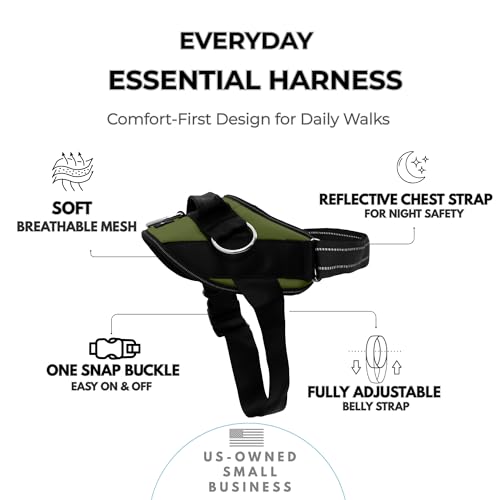 Essential Dog Harness (Olive Green / Medium)