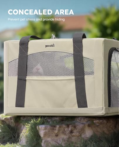 Cat Carrier Stable (Beige / 16.9"L x 11.0"W x 11.0"H)