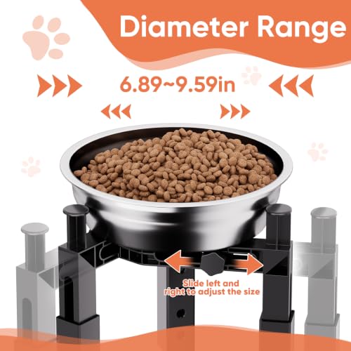 Dog Bowl Stand Elevated Food Water Bowl Holder for Large Medium Small Sized Dog (Bowl Stand-A)