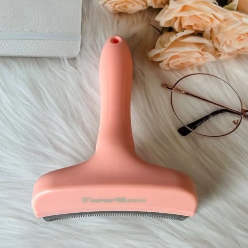 Pet Deshedding Tool with Curve Blade (Large / Pink)