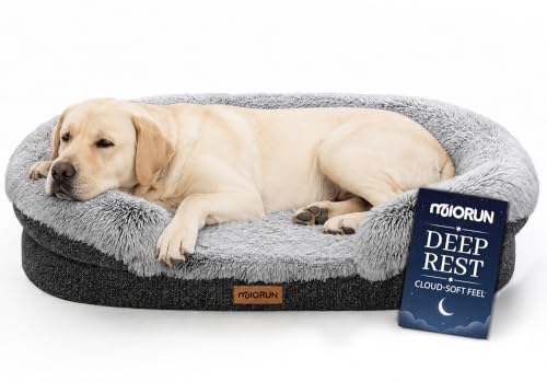 Fluffy Orthopedic Dog Beds Large Sized Dog (Charcoal Gray / XL(48", UP to 110lbs))
