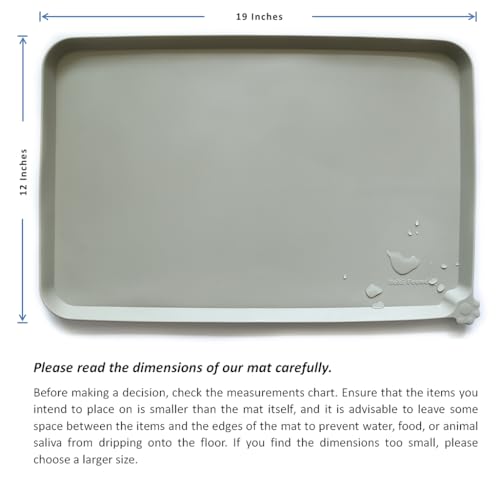 Silicone Pet Food Tray (19" x 12" / Cream Green)