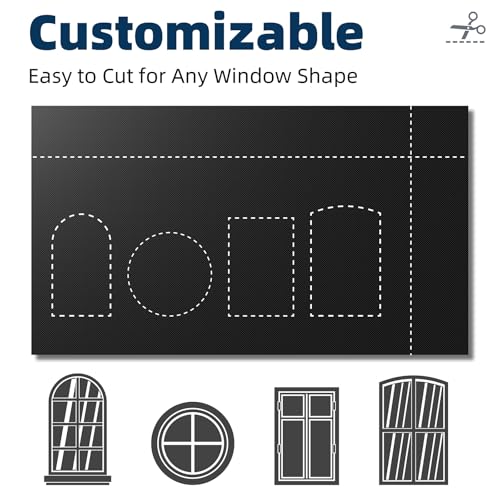 100% Blackout Window Cover 47''W x 64'' L (Black / 47"W x 64"L (Pack of 1))