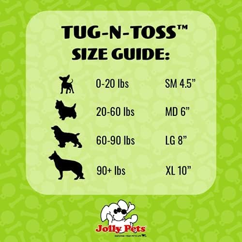 Tug-n-Toss Heavy Duty Dog Toy Ball with Handle, 4.5 Inches/Small, Purple (Purple / Small (4.5 in))