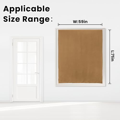 Self Adhesive Curtains (59"W x 71"L (Pack of 1) / Brown)