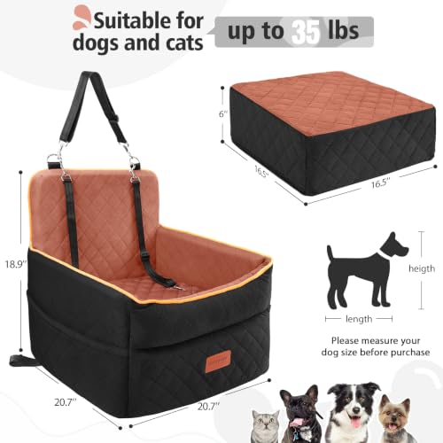 Small Dog Car Seat (Black+brown)