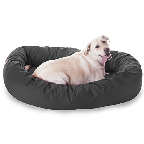 Bagel Calming Dog Bed (Gray)