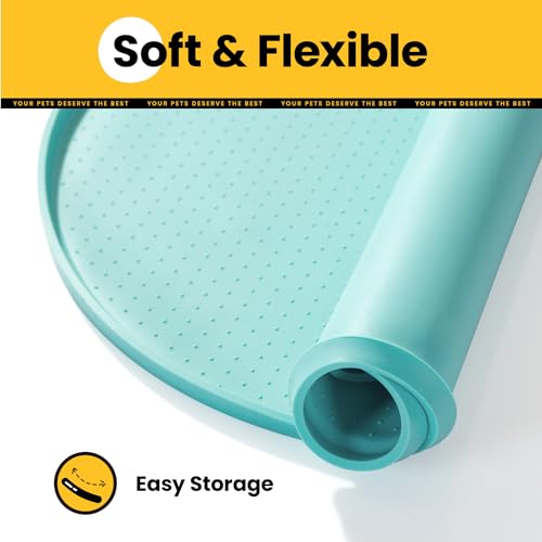 Silicone Dog Food Mat (19"L x 12"W / Turquoise)