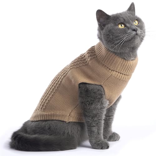 Cat Sweater Stretchy (Khaki / Small)