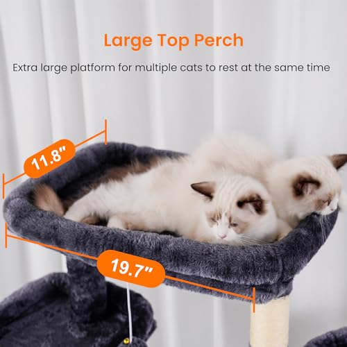 Tall Cat Tree 78 (Smoky Gray / 70 inch)