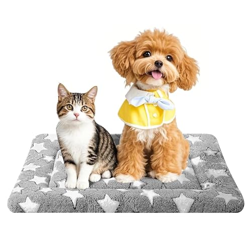 Dog Bed Mat Soft & Comfortable Dog Kennel Pad for Crate (S(24"*18"*1.5") / Gray-1pc)