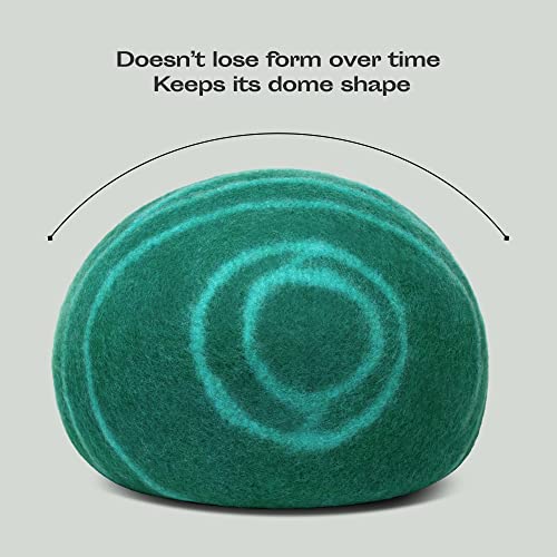 Cat Cave Merino Wool Bed for Indoor Cats (Emerald / Large)