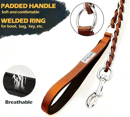 Chain Dog Leash (brown / 7.25FT(80-200lb))