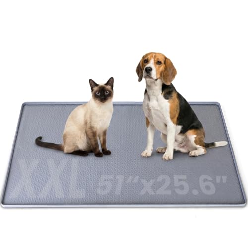 Dog Pee Pad Holder & Cat Litter Mat (Gray / 51'' × 25.6'')