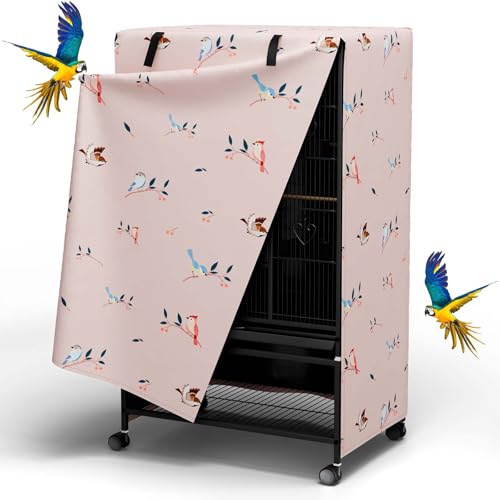 Ultra Blackout Birdcage Cover (Bird Designs / 26.0"L x 19.0"W x 40.0"H)