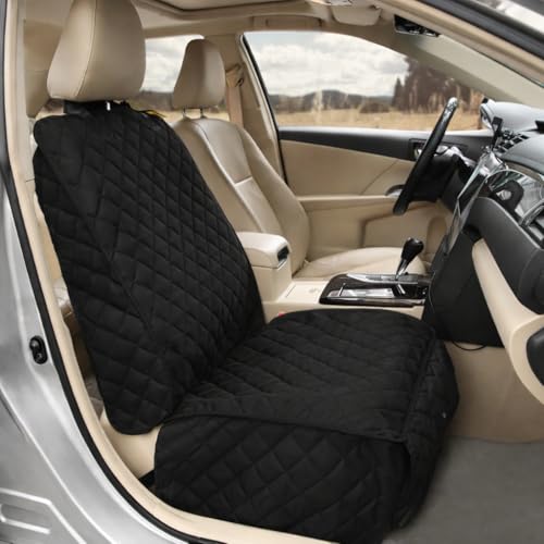 Car Seat Covers Front Seats (Black-1 Pack)