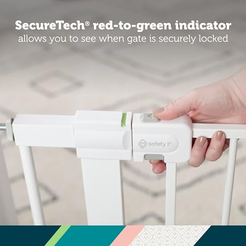 Easy Install 28'' Walk Thru Gate (1-Pack / 29" to 38" Wide x 28" Tall / Black)