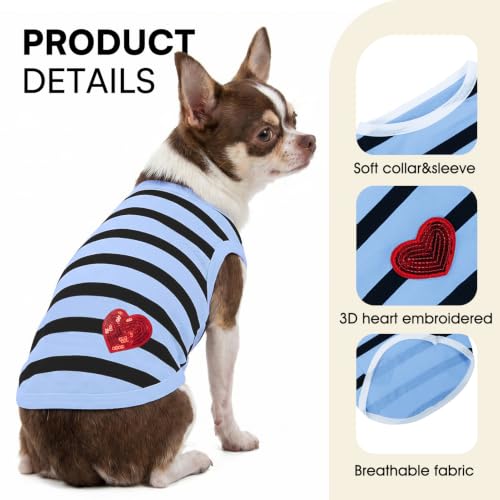 Dog Shirts for Small Dogs (Blue-Vest / Small)