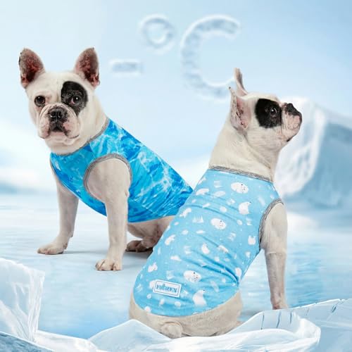 2Pack Dog Shirt for Small Dogs Soft Breathable T (Medium (7-13lbs) / 1# Polar bear+Ice)