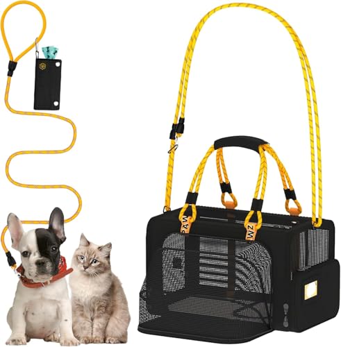 Expandable Pet Carrier for Small Cats & Dogs (18.0"L x 11.0"W x 11.0"H / Black Warrior)