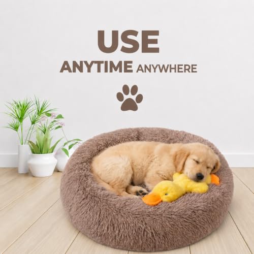 Puppy Bed Washable (Camel / 23.00" x 23.00" x 7.00")