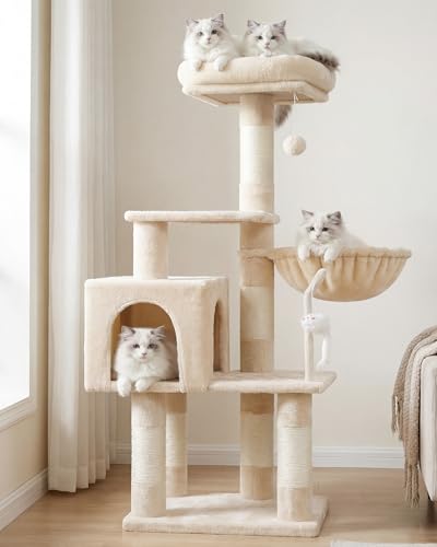 Cat Tree with Toy (43.3 inch / Beige)