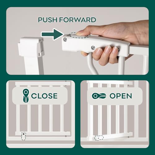 53in Extra Tall Cat Gate for Doorway (White / 53" Tall, 29.5-40.6" Wide)