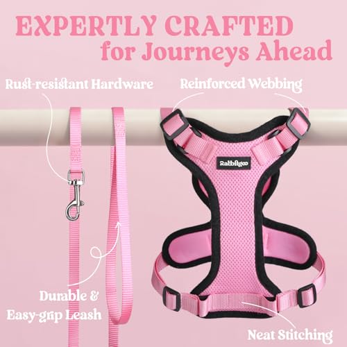Cat Harness and Leash Set (Xxs / Pink)