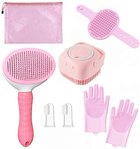 7Pcs Dog Grooming Kit (pink)