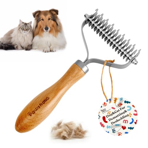 Undercoat Rake for Dogs (2 Sides Dematting Comb)
