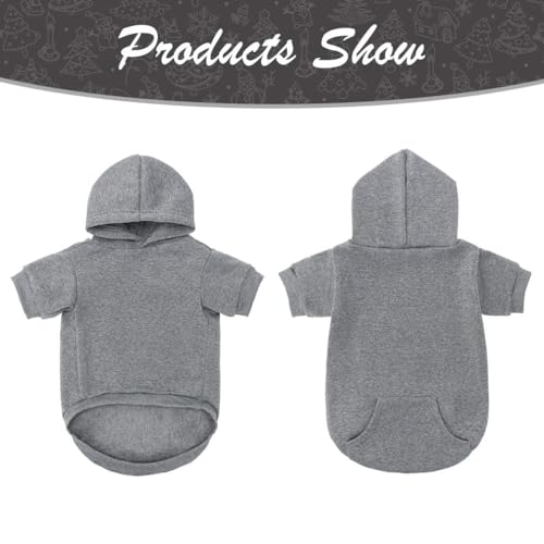 Dog Hoodie for Large Medium Small Dogs (Grey / X-Large/XX-Large)