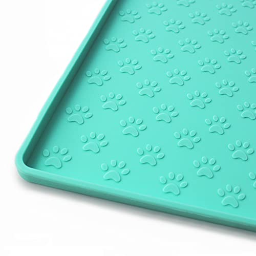 Pet Placemat for Dog and Cat (18"L x 12"W / Green)