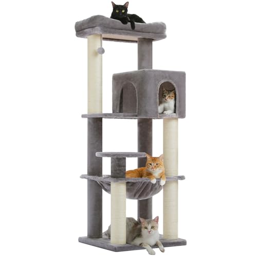 57.8" Heavy Duty Cat Tree for Maine Coon (Grey / 57.8in)