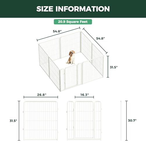 Homeplus Indoor Dog Playpen (White / 32"H)