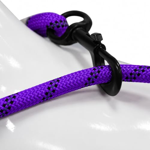 12ft No Pull No Choke Leash Long Rope Dog Leash (12 Ft / PURPLE)