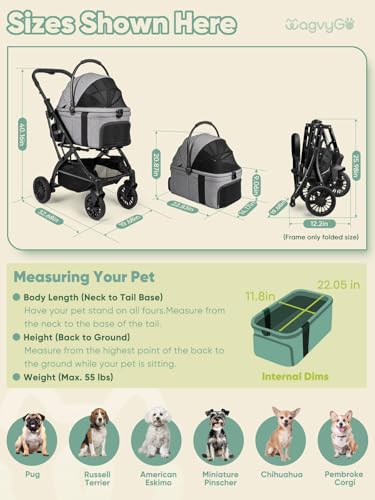 Small Dog Stroller (GREY)