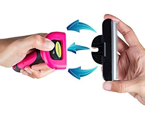 Stainless Steel Pet Deshedding Tool (Pink)