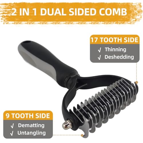 Dog Brush for Shedding (9-Grey)
