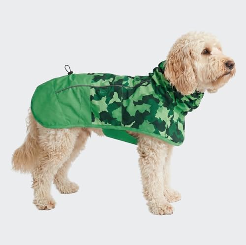Dog Raincoat Waterproof Rain Jacket w (Camo Green / XX-Large)