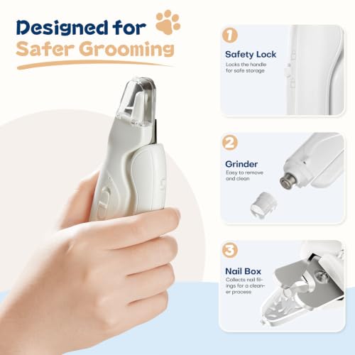 Dog Nail Clippers with Light and Dog Nail Grinder Quiet