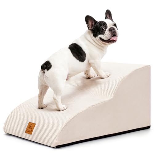Dog Stairs for Small Dogs and Cats (Beige / 2-Step (H11.8))