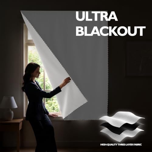 Self Adhesive Blackout Curtains (White / 35"W x 59"L (Pack of 1))