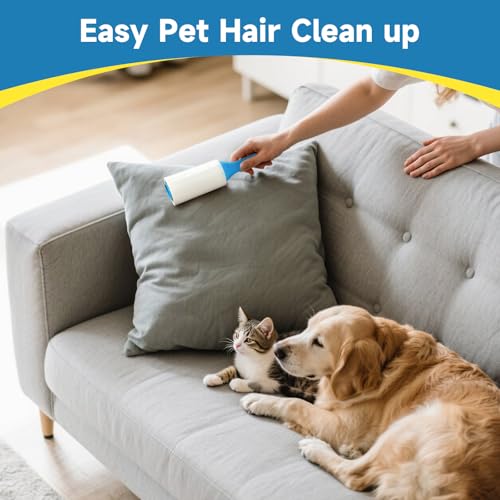 600 Sheets Extra Sticky Lint Rollers for Pet Hair (600 Sheets)