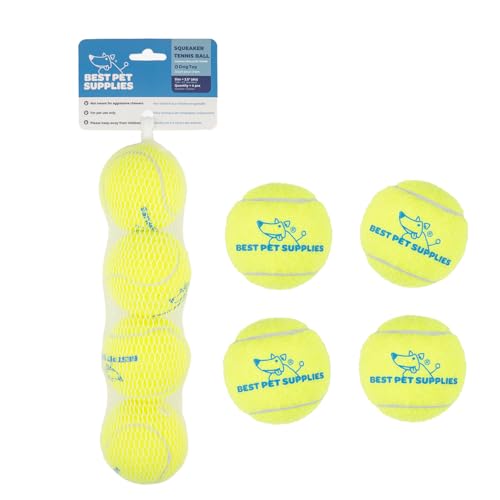 Interactive Squeaky Dog Chew Toy (Tennis (Yellow) / Small)