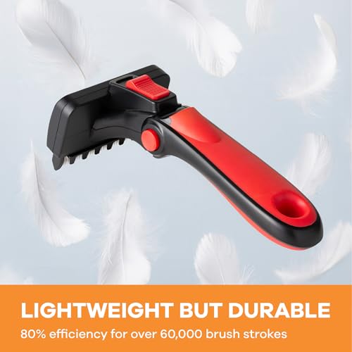Deshedding Dog Brush for Long Hair (Medium / red)