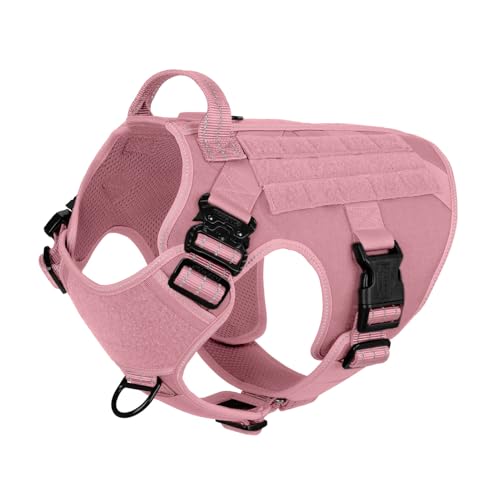 Tactical Dog Harness for Large Dogs (Large (Pack of 1) / Pink)