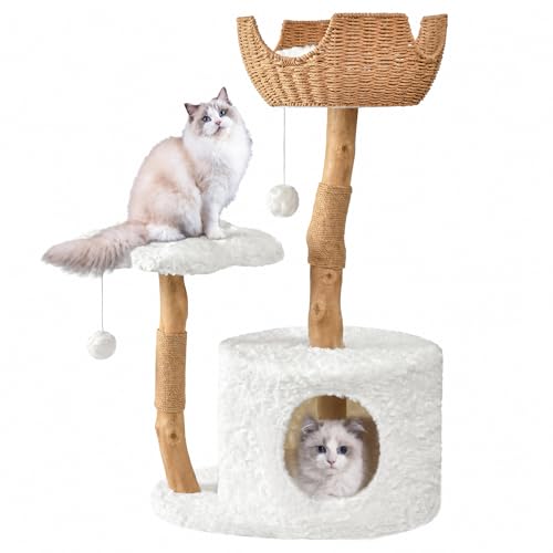 Modern Cat Tree (White / 39.3'')