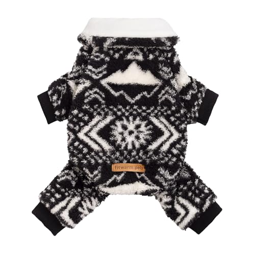 Fuzzy Snowflake Dog Flecce Pajamas (Small / Snowflake)