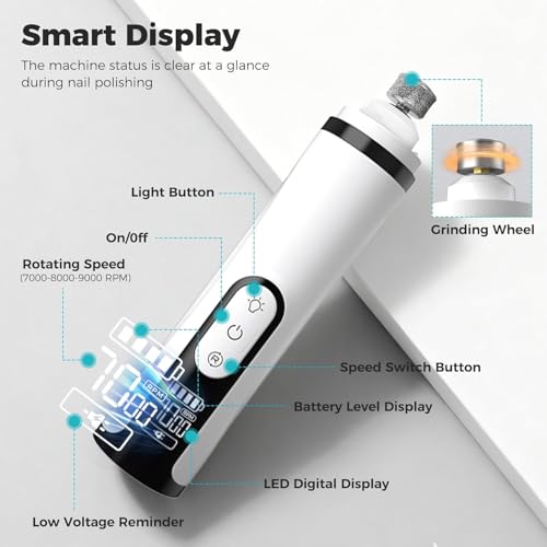 Silent Pets Nail Grinder with 2 Lights and 3 Speeds